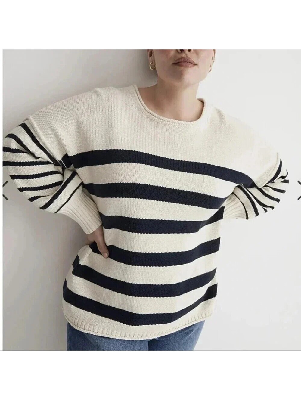 Madewell Pullover Sweater in Mixed Stripe Size XXS